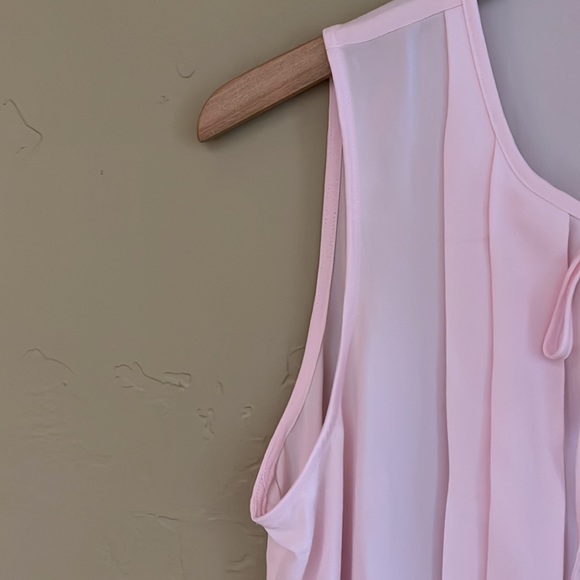 NWOT J.Crew Factory | Tie-front sleeveless blouse | Light Pink | Size M - Picture 9 of 14